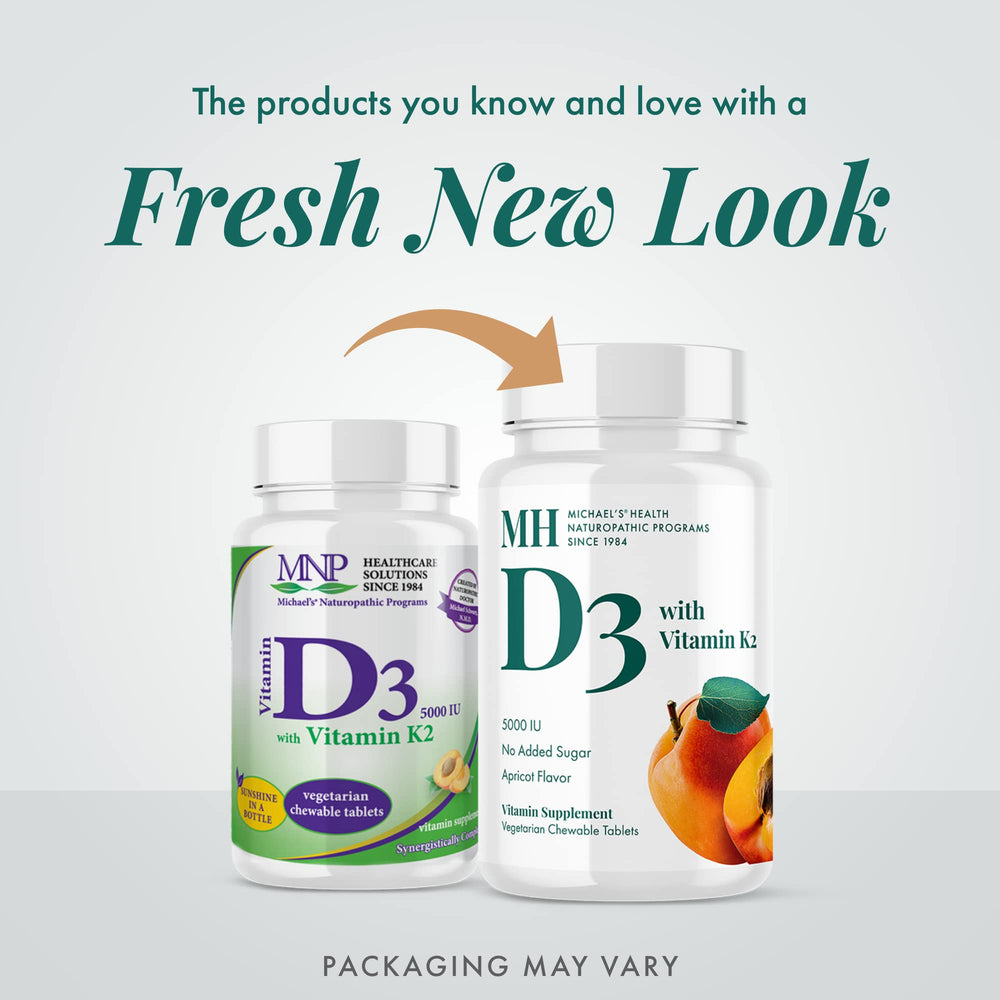 MICHAEL'S D3 + K2 nutrition facts label close-up, high potency