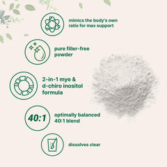 Micro Ingredients 40:1 ratio label highlights balanced inositol levels.