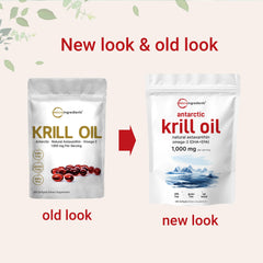 Micro Ingredients Antarctic Krill Oil label close-up showing ingredients and purity