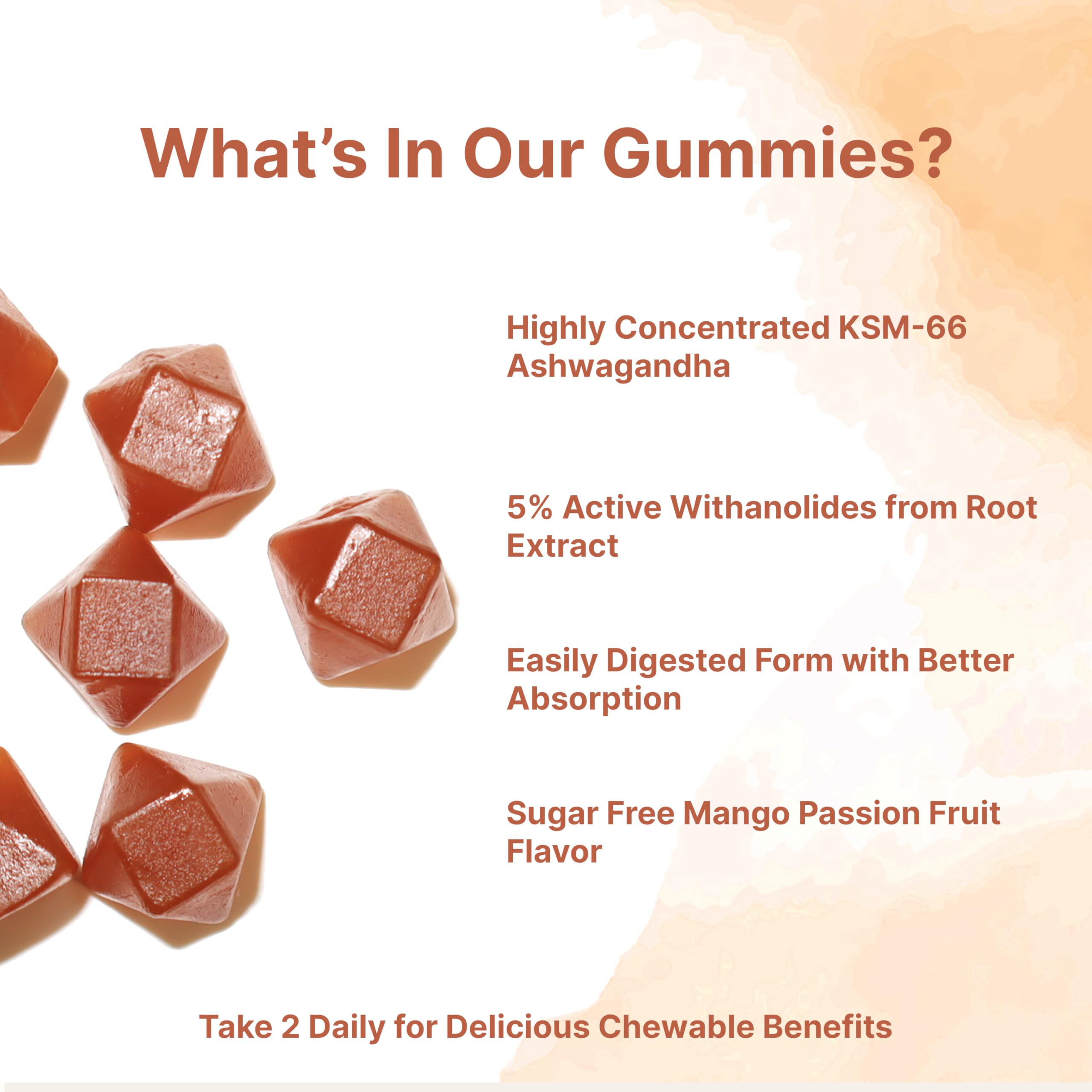 Micro Ingredients gummies poured to reveal sugar-free mango flavor