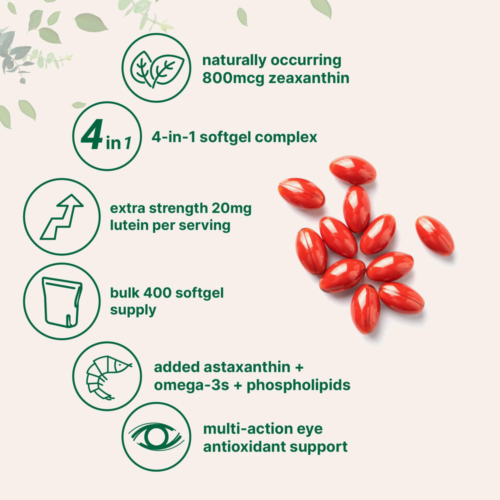 Micro Ingredients astaxanthin-DHA-EPA softgels provide daily antioxidant eye support.