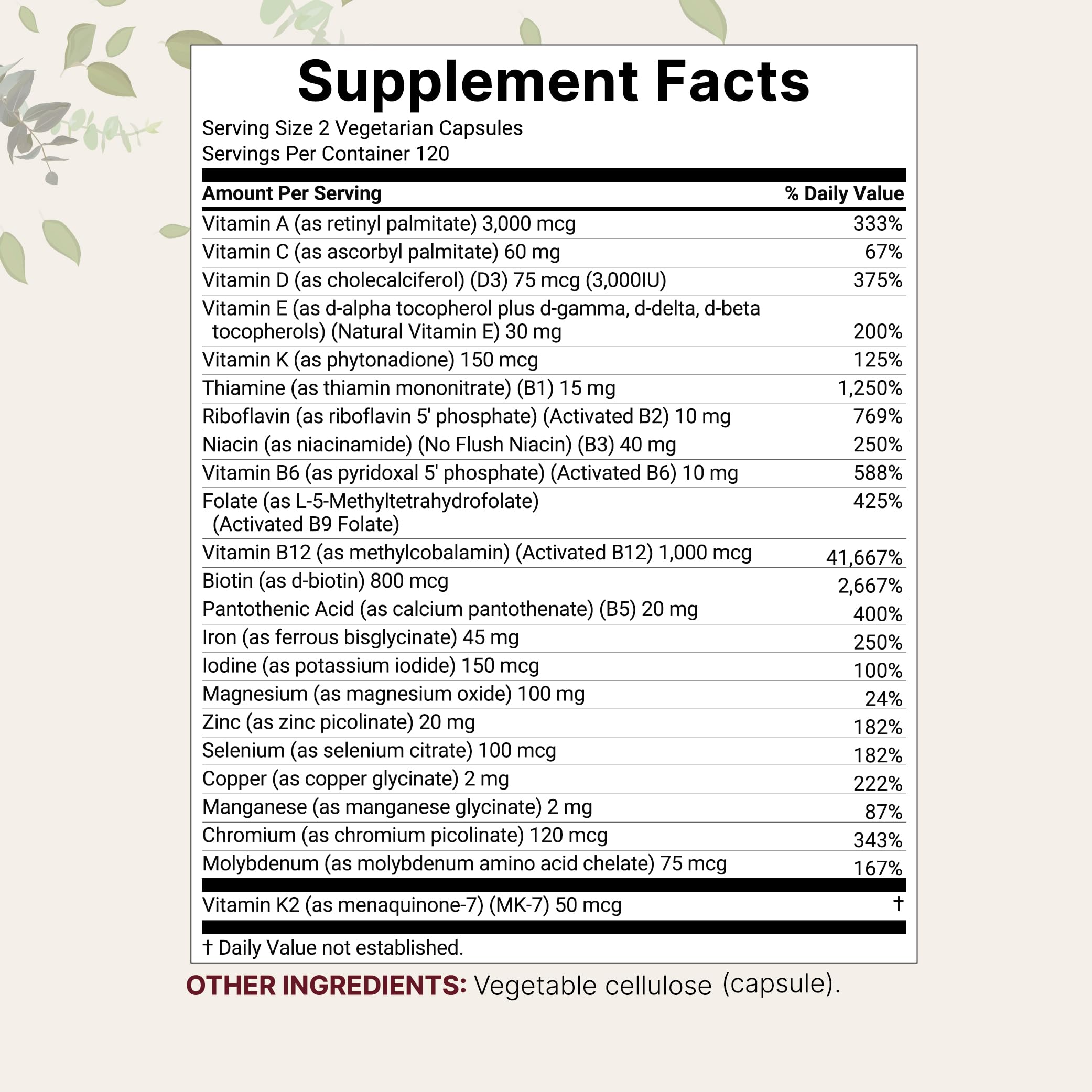 Micro Ingredients bariatric multivitamin capsules close-up showing vegetarian formula.