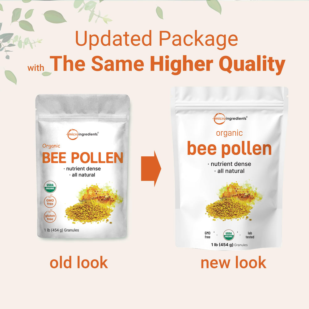 Micro Ingredients Bee Pollen granules scoop over yogurt enhances flavor and nutrition