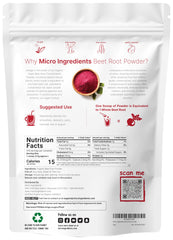 Micro Ingredients beet root powder scoop included for precise daily servings.