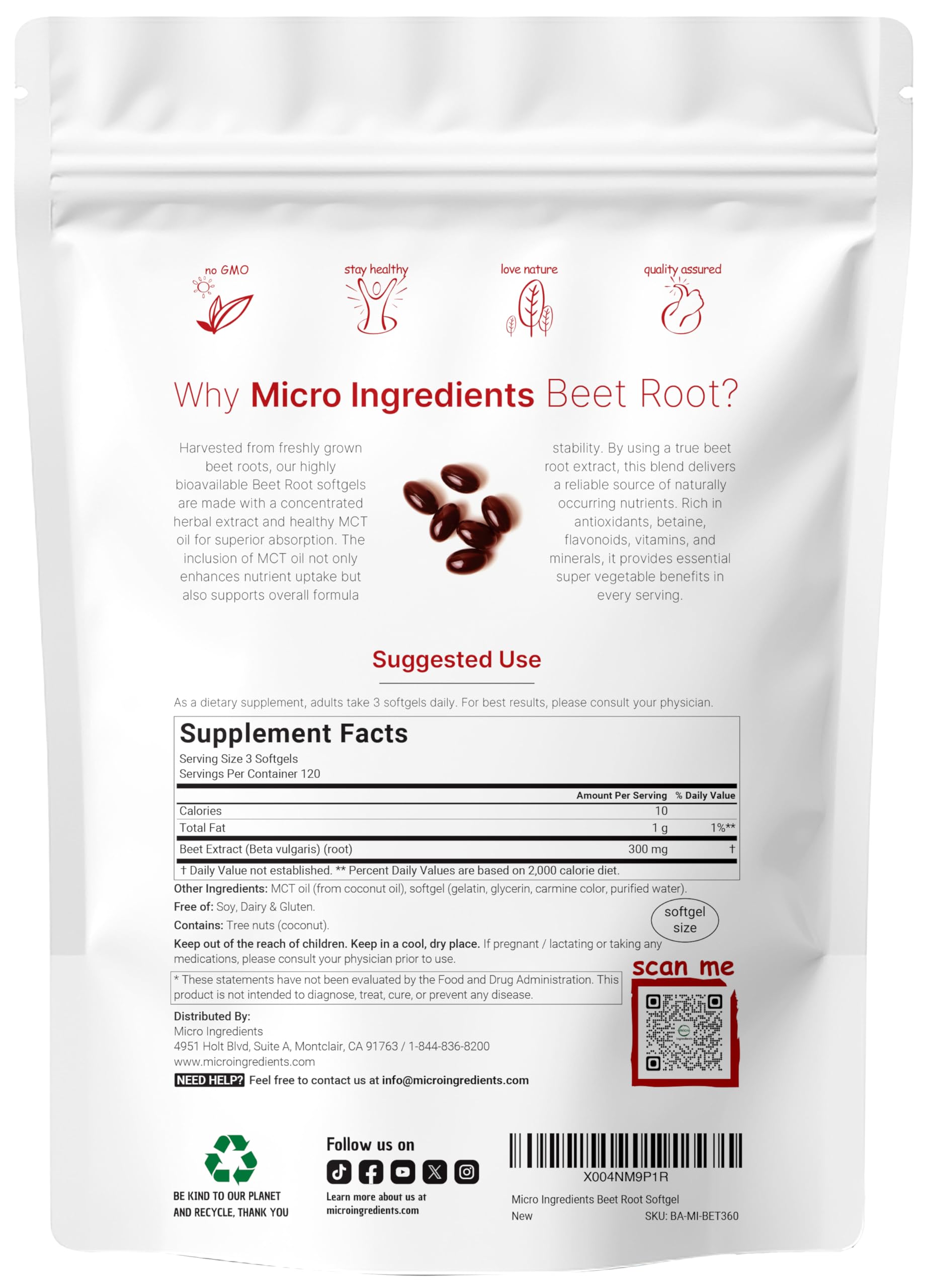 Beet Root Softgel pour highlighting MCT oil for boosted absorption.