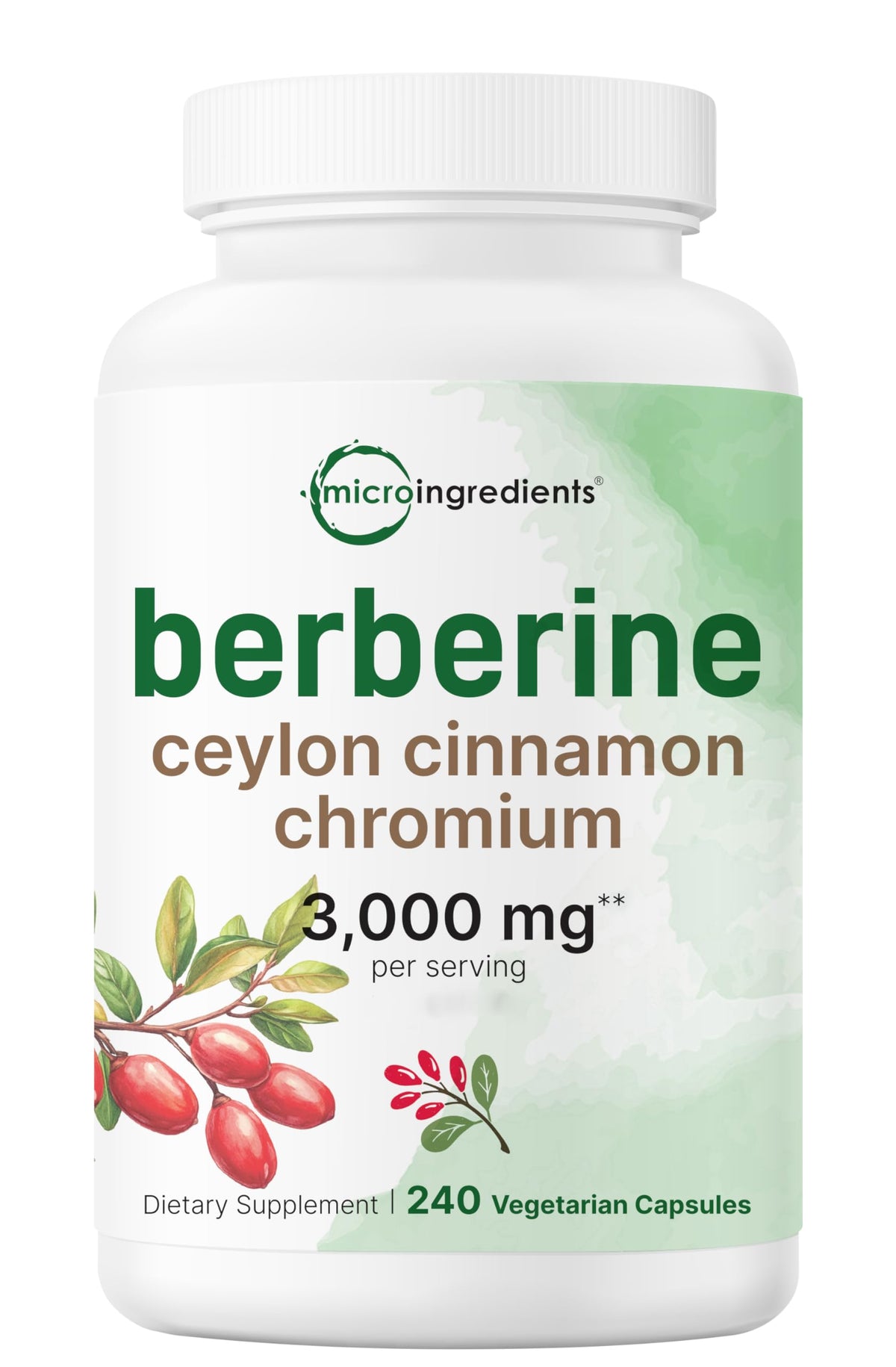 Micro Ingredients Berberine with Ceylon Cinnamon bottle for daily heart wellness