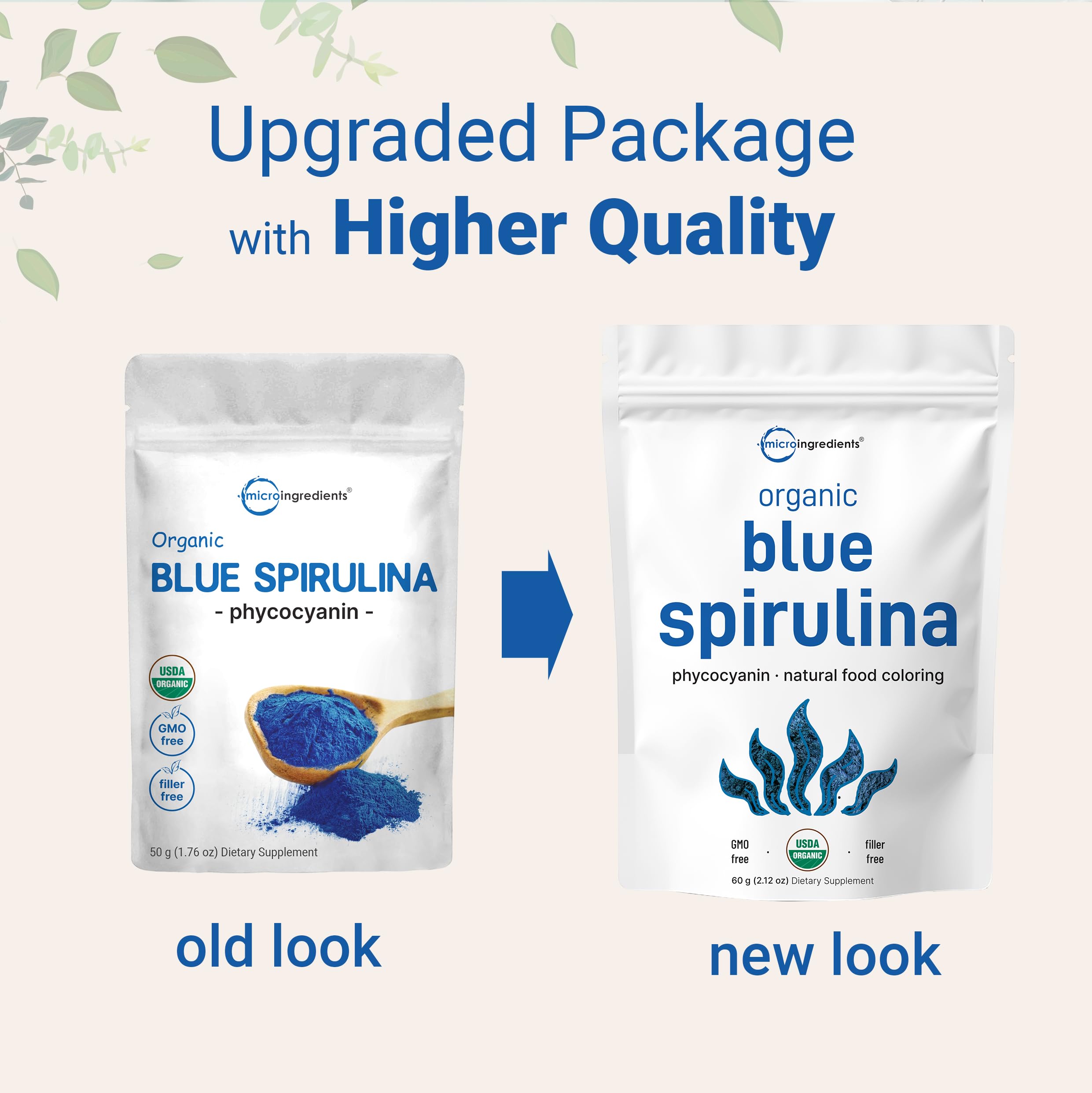 Micro Ingredients Blue Spirulina Powder blends into smoothies for color and protein.