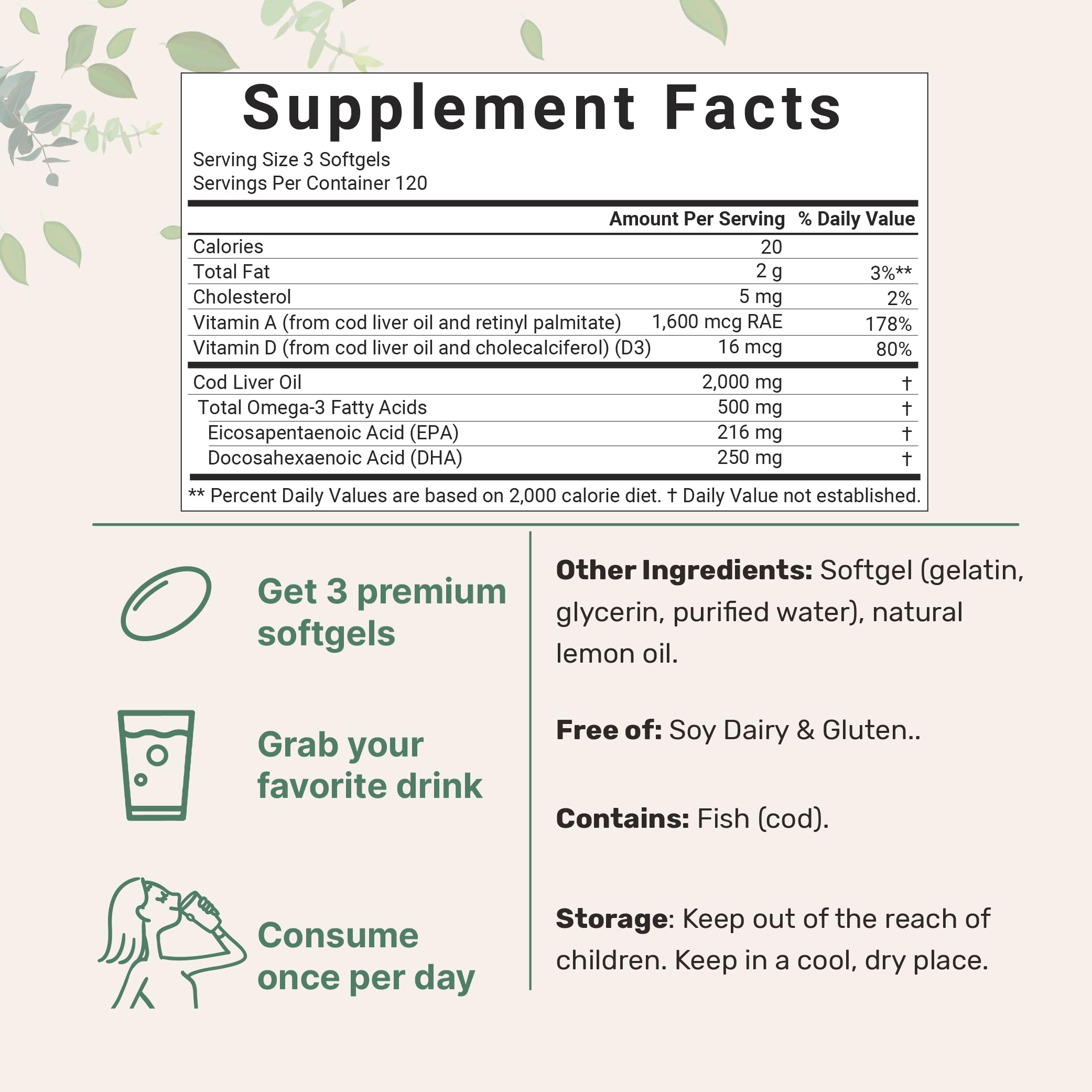 Micro Ingredients burpless lemon softgels delivering omega-3 without fishy aftertaste