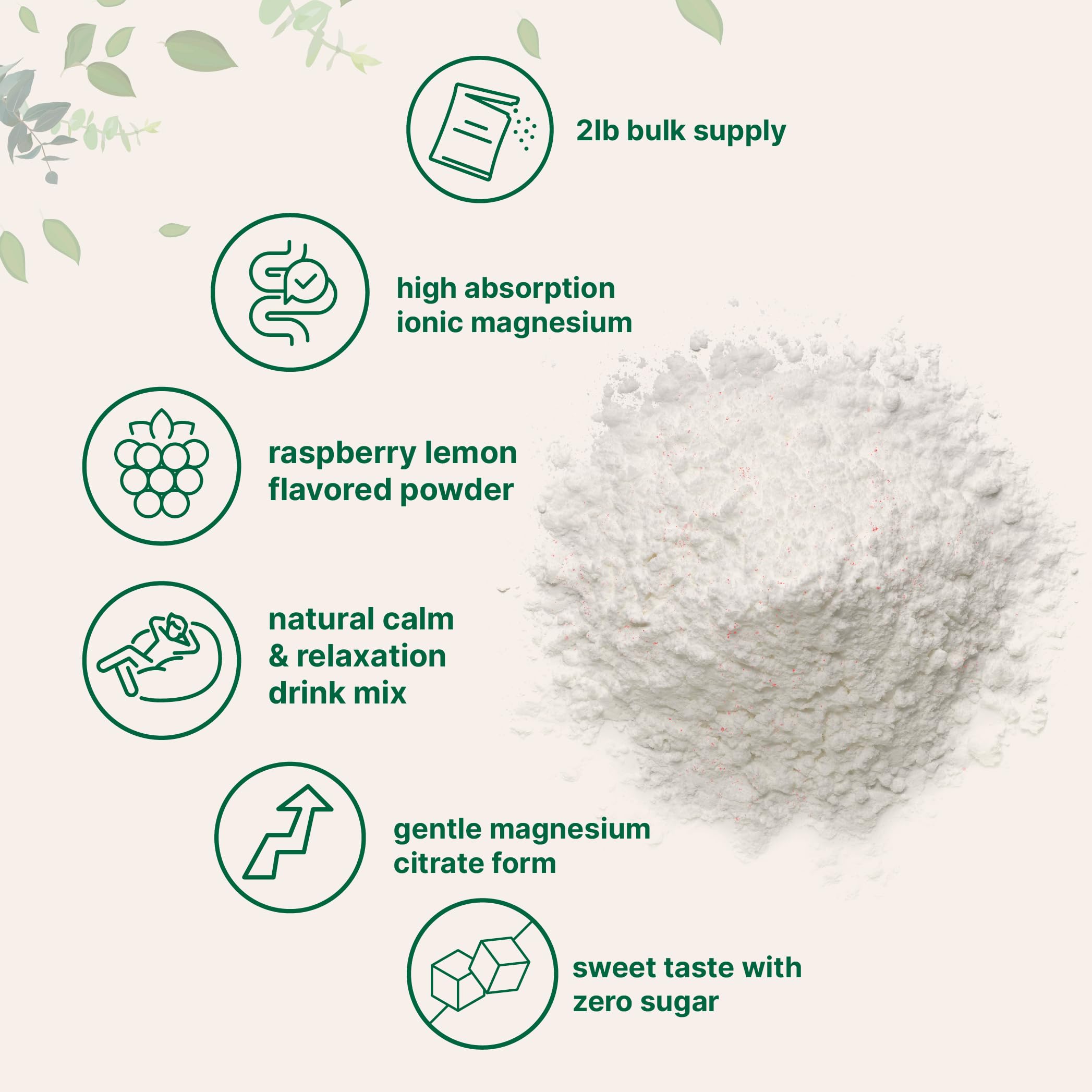 Micro Ingredients Calm Magnesium Powder raspberry lemon flavor dissolves pleasantly in water.
