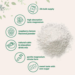 Micro Ingredients Calm Magnesium Powder raspberry lemon flavor dissolves pleasantly in water.