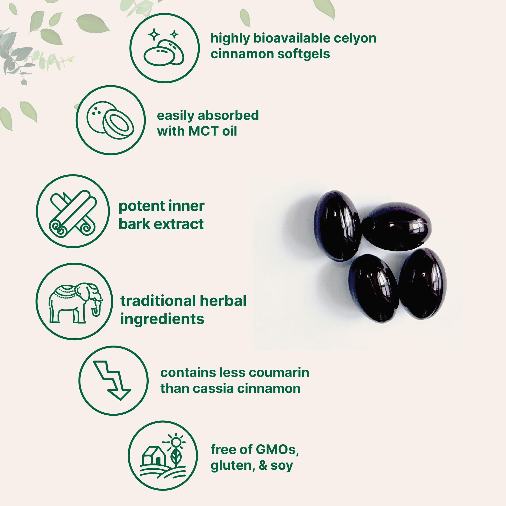 True Ceylon cinnamon Verum profile in Micro Ingredients softgels