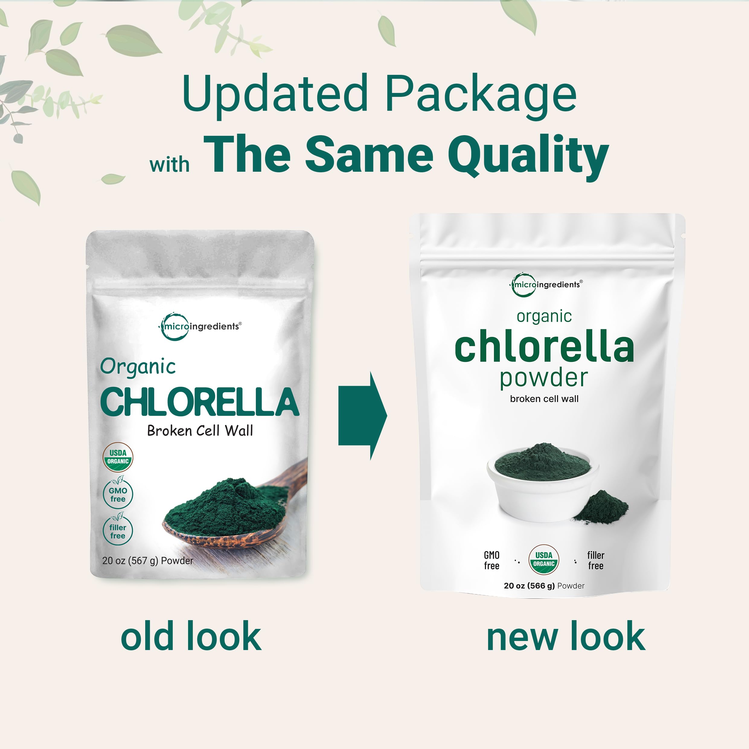 Close-up of Micro Ingredients chlorella powder texture for smooth mixing