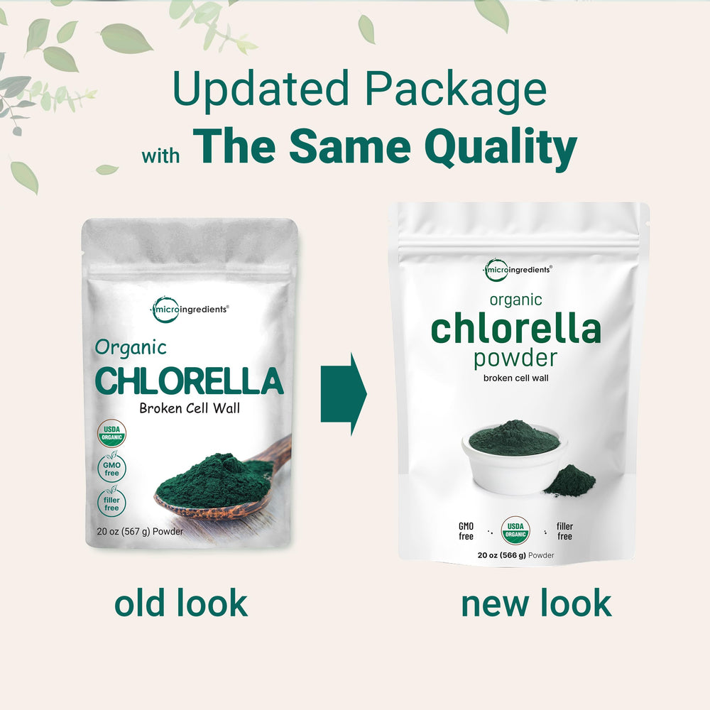 Close-up of Micro Ingredients chlorella powder texture for smooth mixing