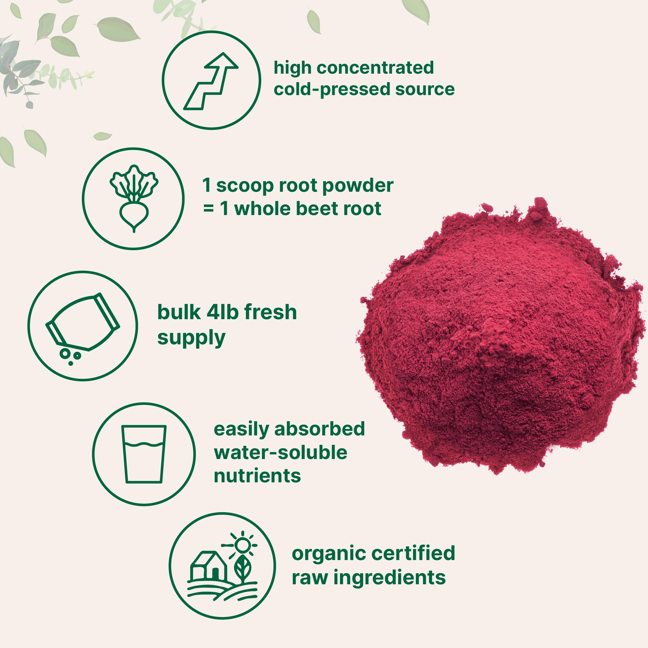 Micro Ingredients water-soluble beet powder shown in a jar for nutrition.
