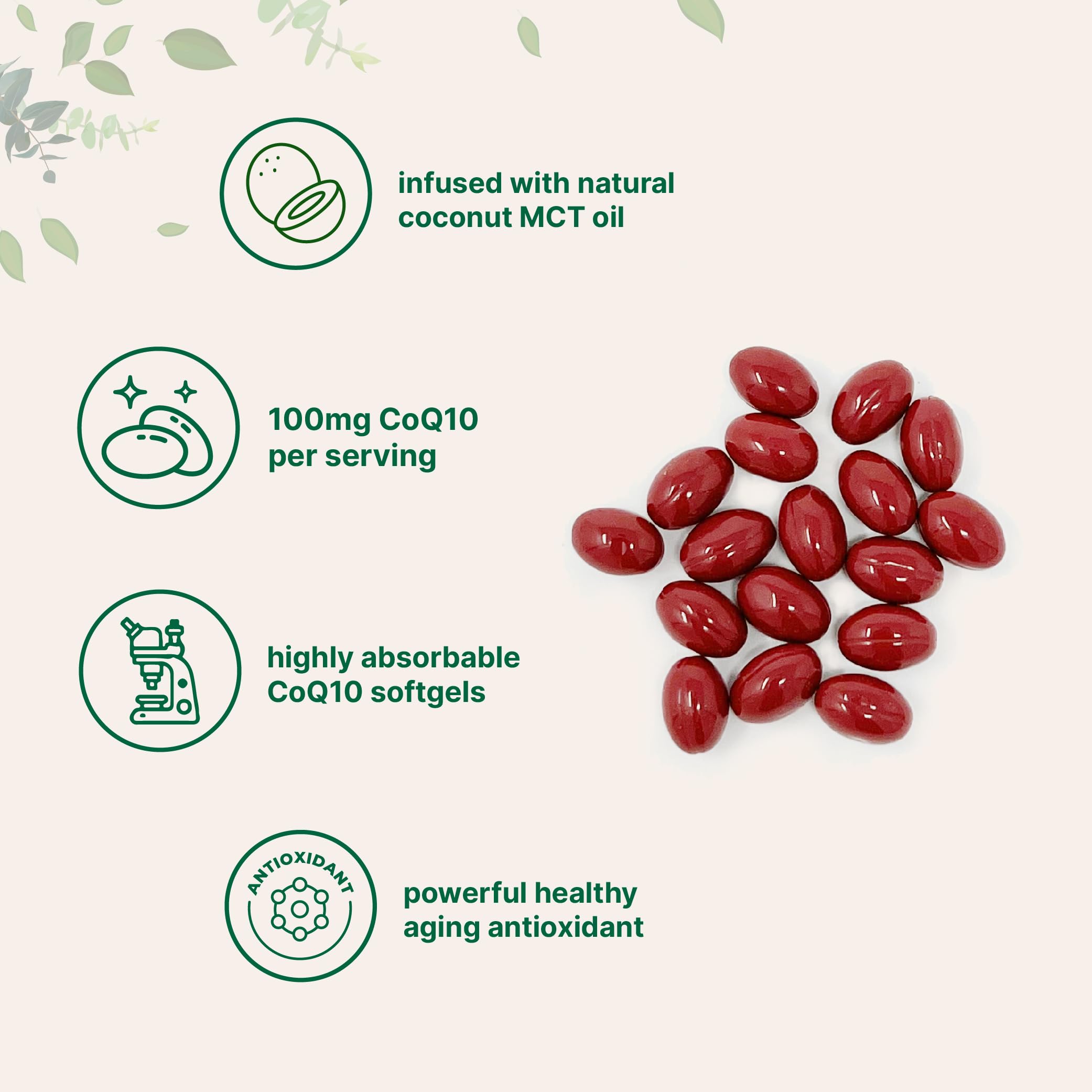 Micro Ingredients CoQ10 coconut MCT oil mix emphasizes fat-based absorption.