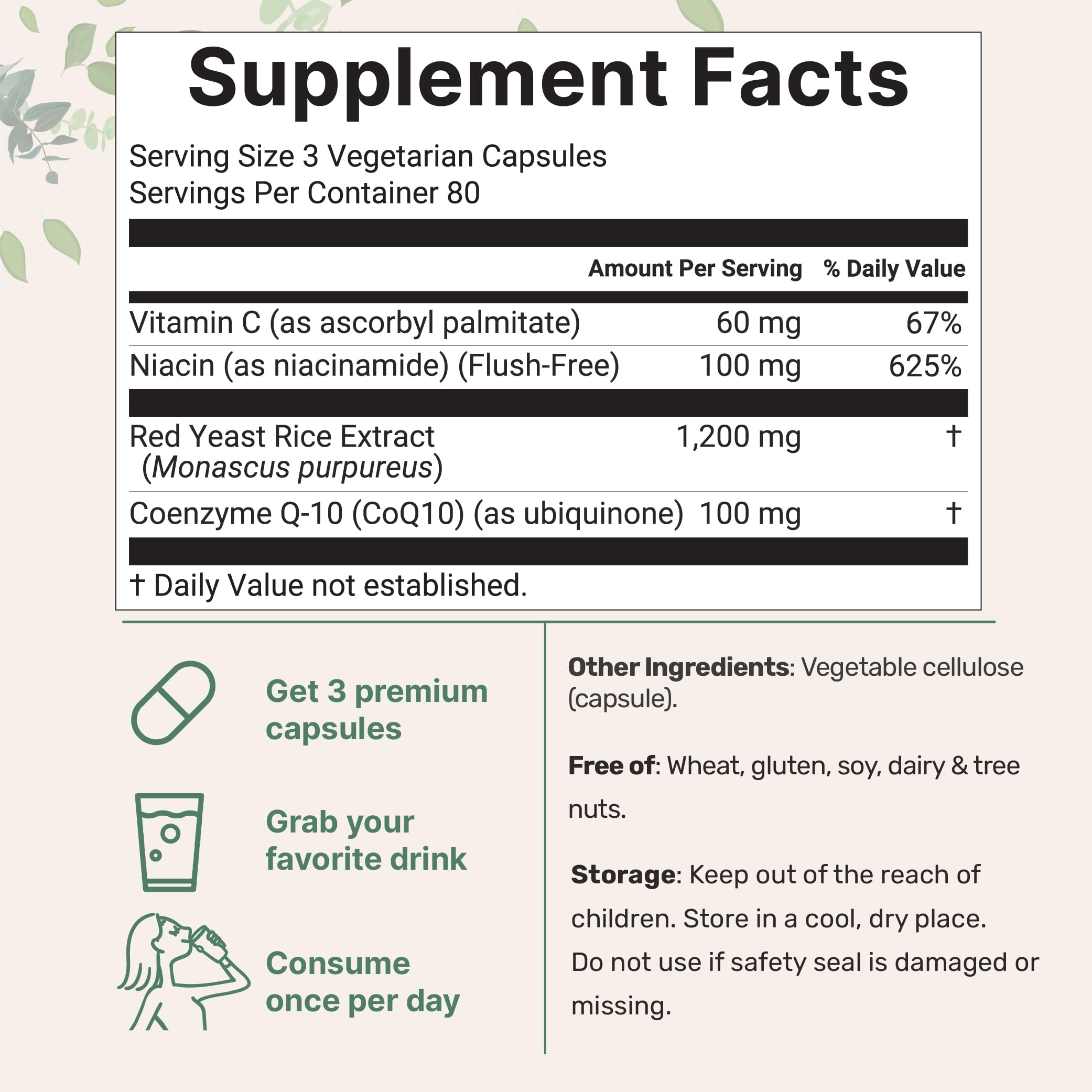 Micro Ingredients CoQ10 capsule label emphasizes antioxidant support