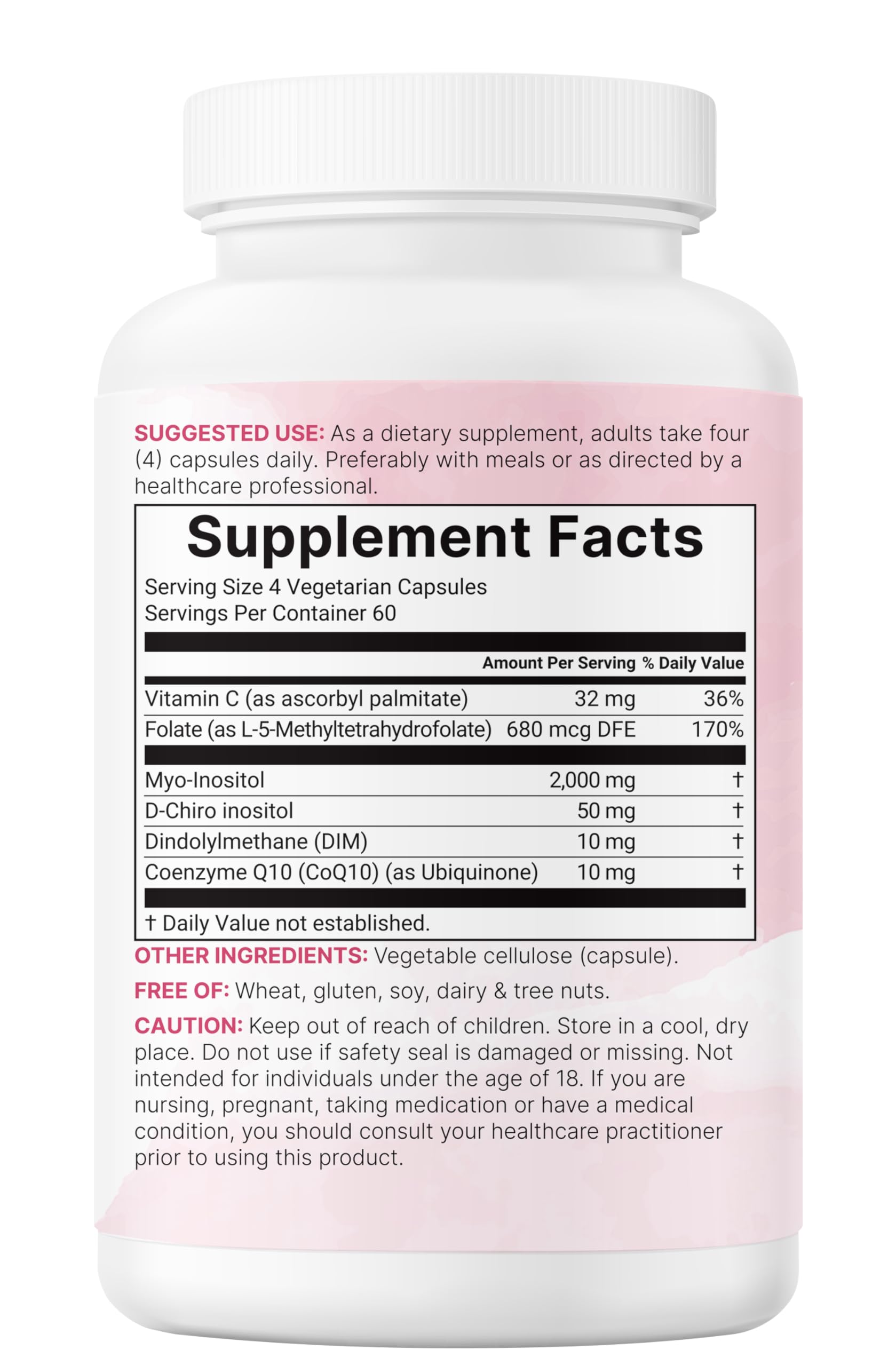 Bottle with label on countertop under natural light for everyday wellness.