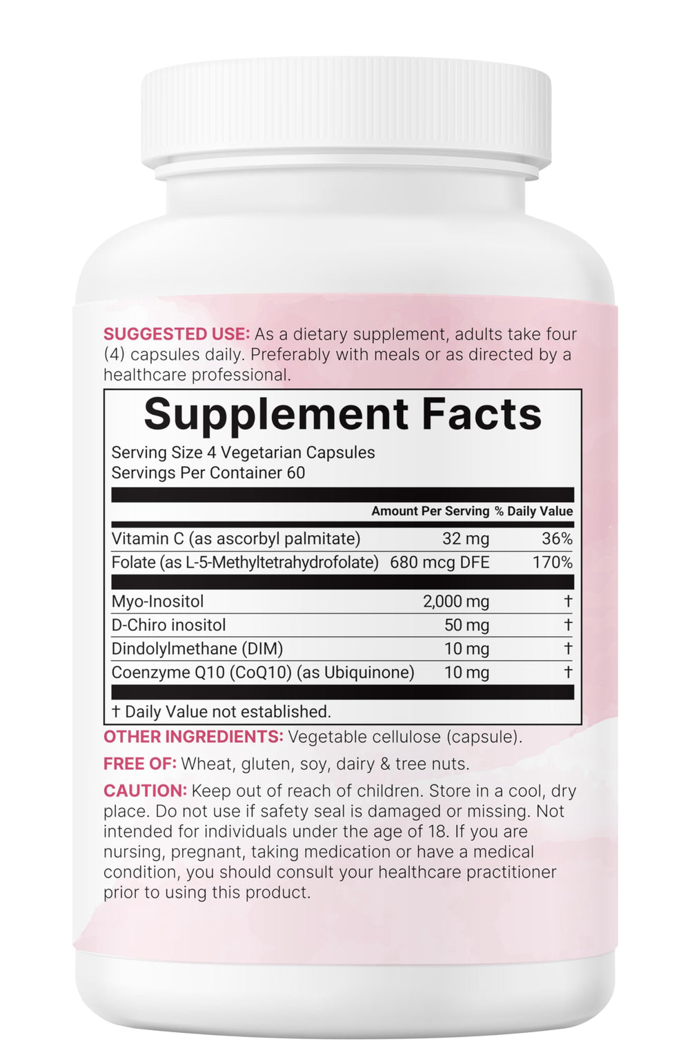 Bottle with label on countertop under natural light for everyday wellness.