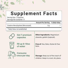 Micro Ingredients creatine capsules close-up showing micronized form