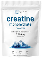 Micro Ingredients creatine monohydrate powder in a bag for daily use