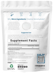Pouring Micro Ingredients creatine monohydrate into water to show easy dissolution
