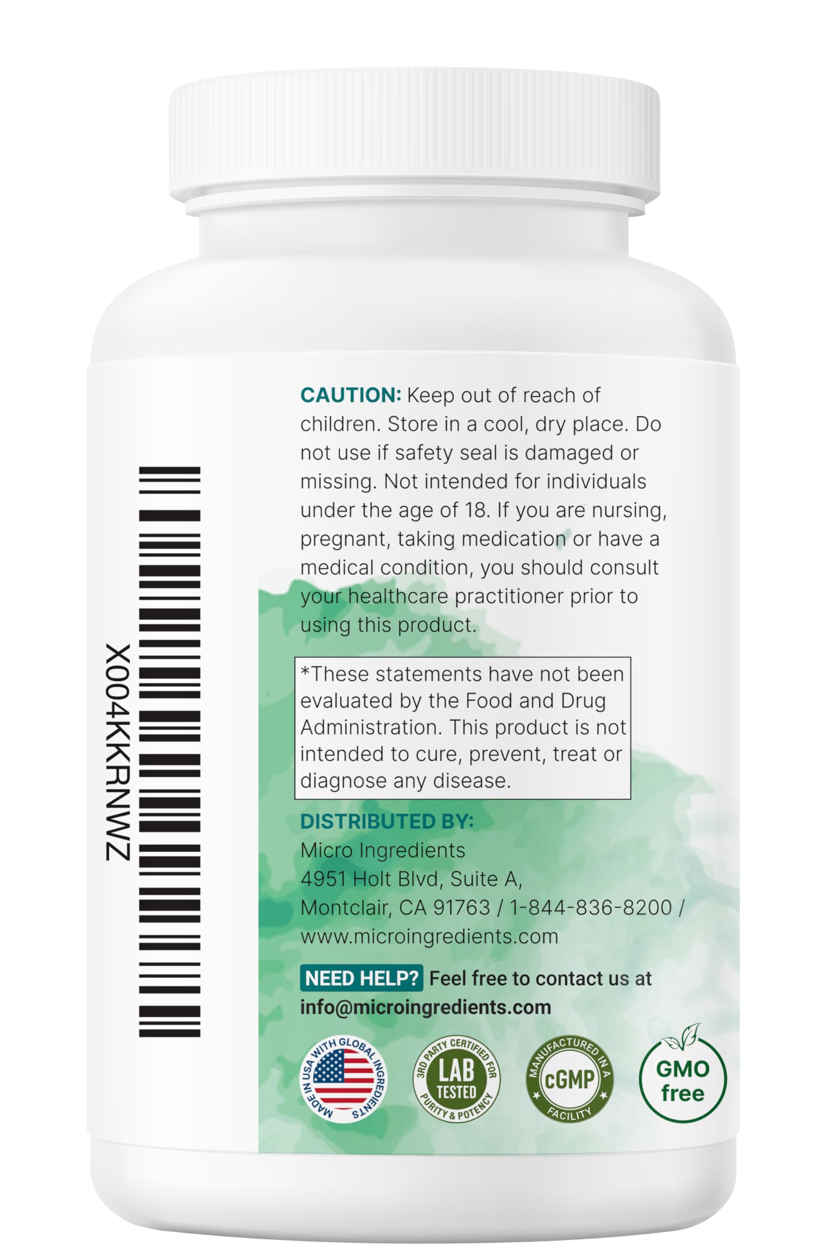Micro Ingredients daily use bottle on shelf signals convenient gut health support