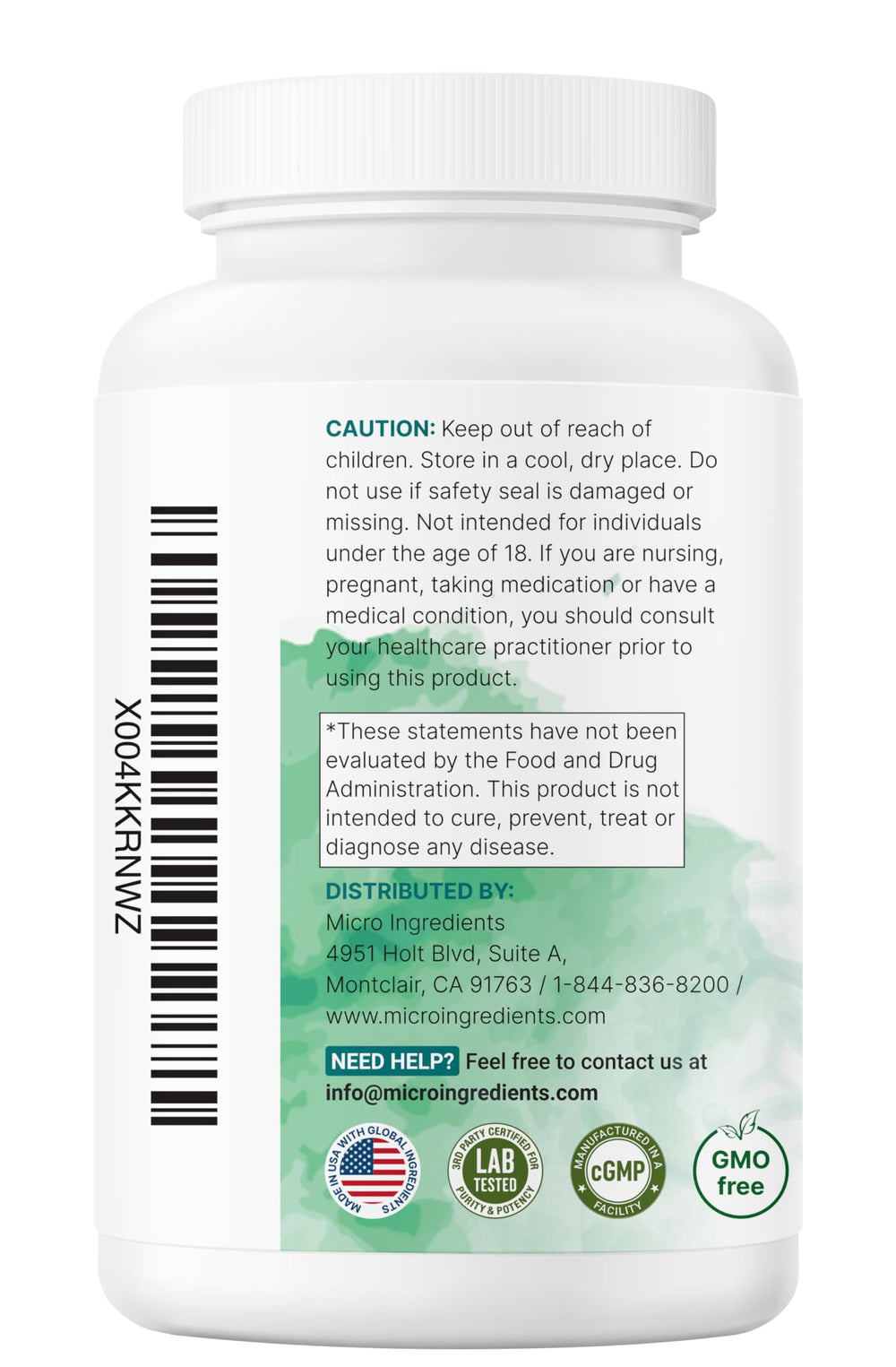 Micro Ingredients daily use bottle on shelf signals convenient gut health support