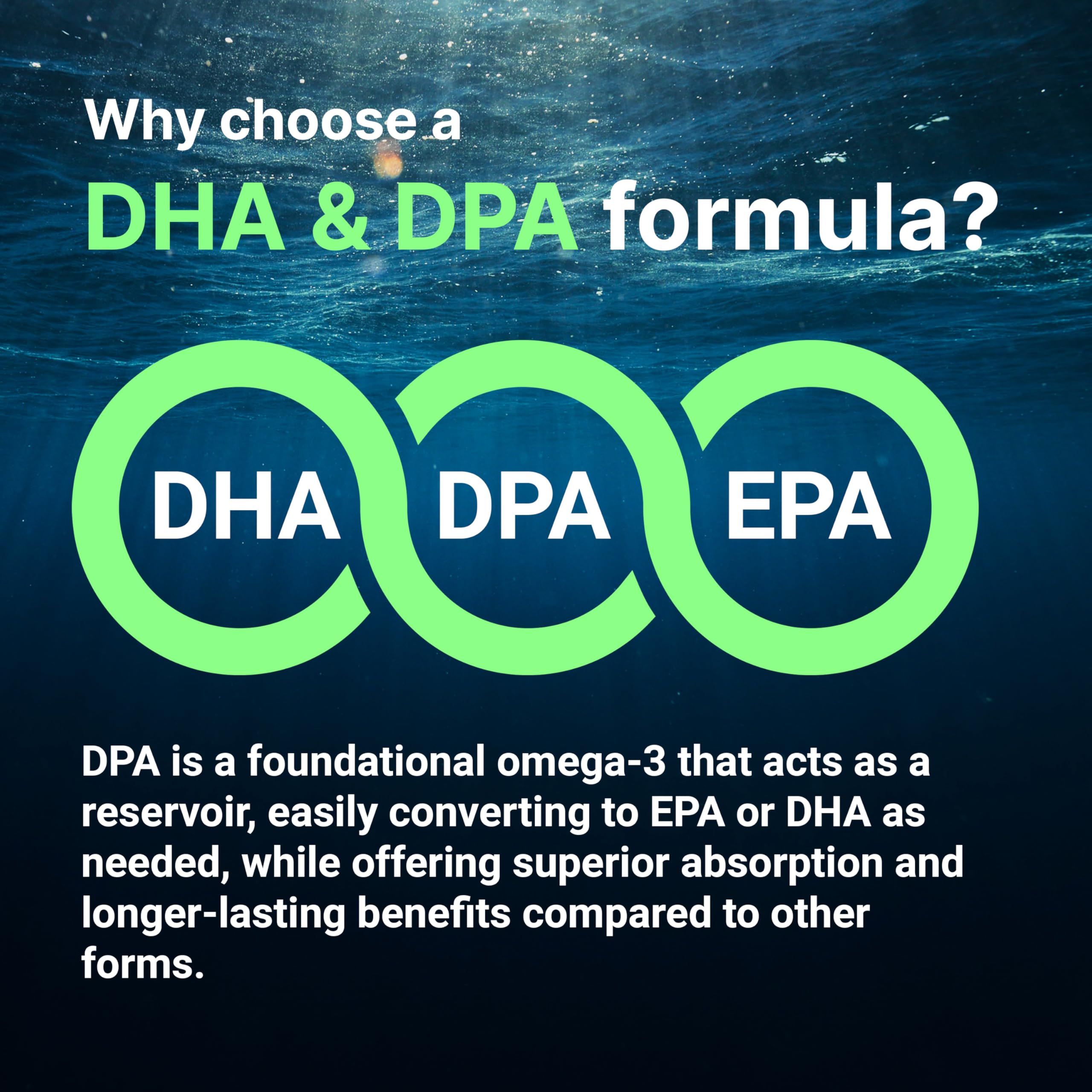 Micro Ingredients DHA DPA softgels support heart and brain health with plant-based oil.