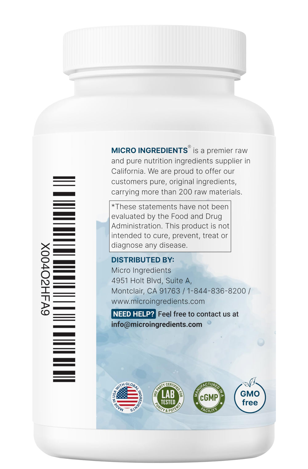 Micro Ingredients easy-to-swallow capsules suit busy daily routines.
