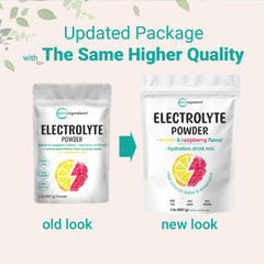 Micro Ingredients Electrolyte Powder Lemon Raspberry dissolve in water highlights fast mix and flavor.