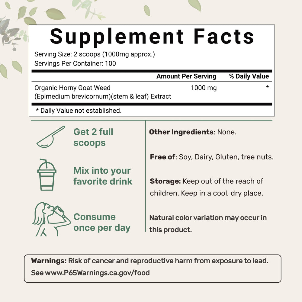 Micro Ingredients Epimedium powder scoop highlights easy, precise daily measurement