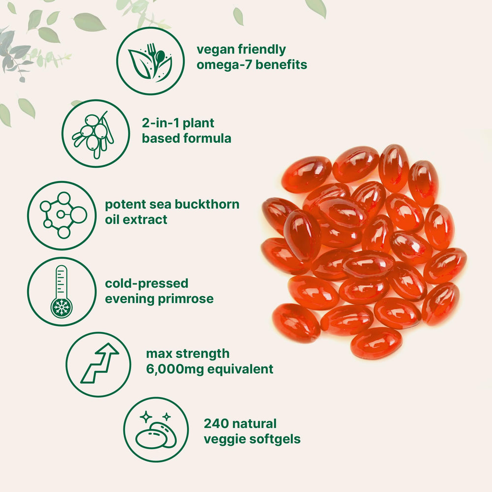 Micro Ingredients two-in-one sea buckthorn and evening primrose oil for skin hydration