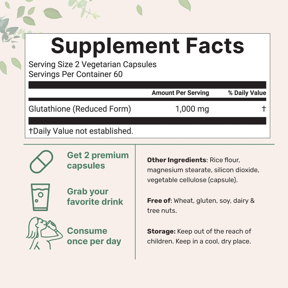 Micro Ingredients Glutathione capsules pour – easy daily dose for cellular health.