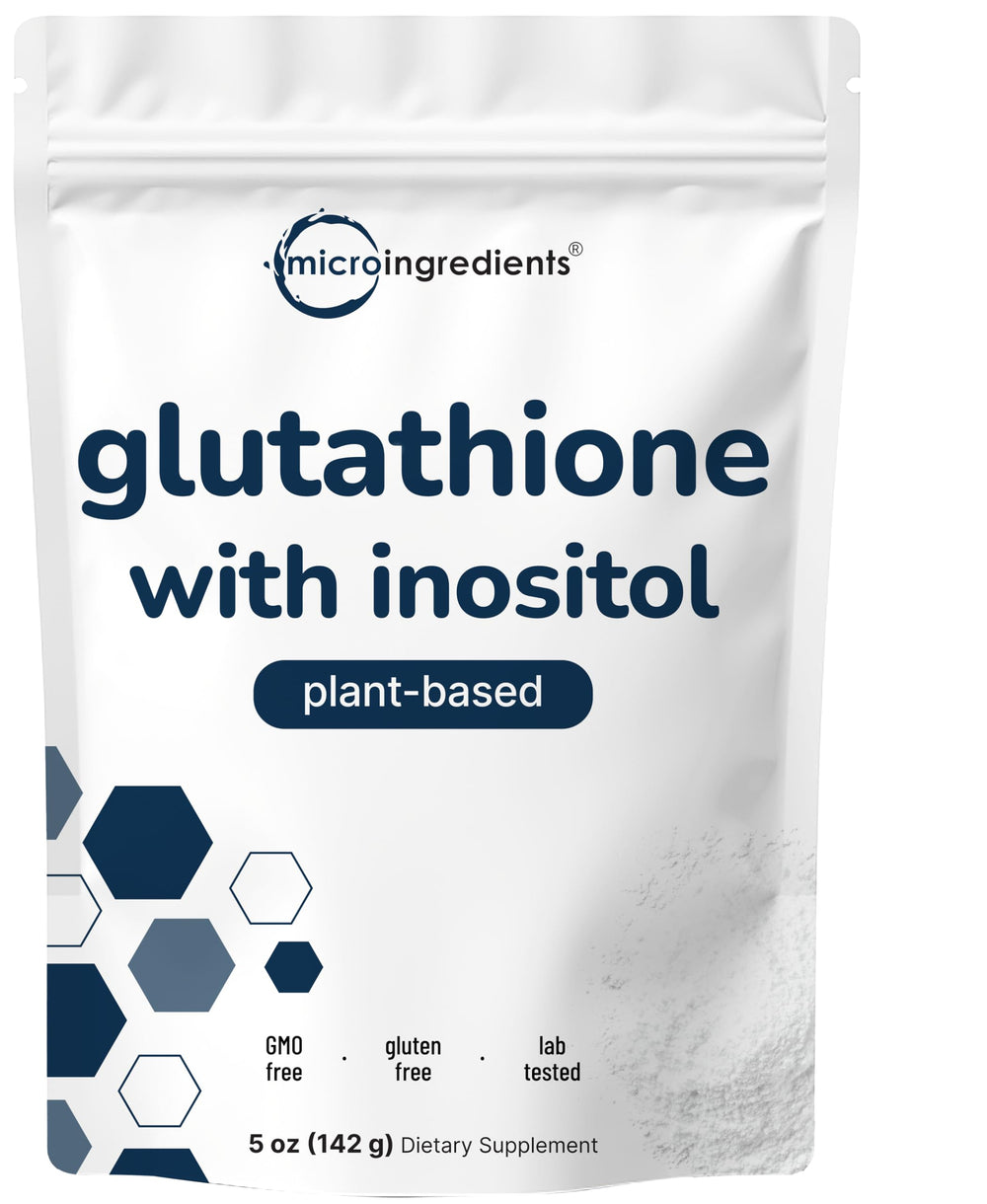 Micro Ingredients Glutathione with Inositol powder in a 5 oz jar for daily antioxidant support
