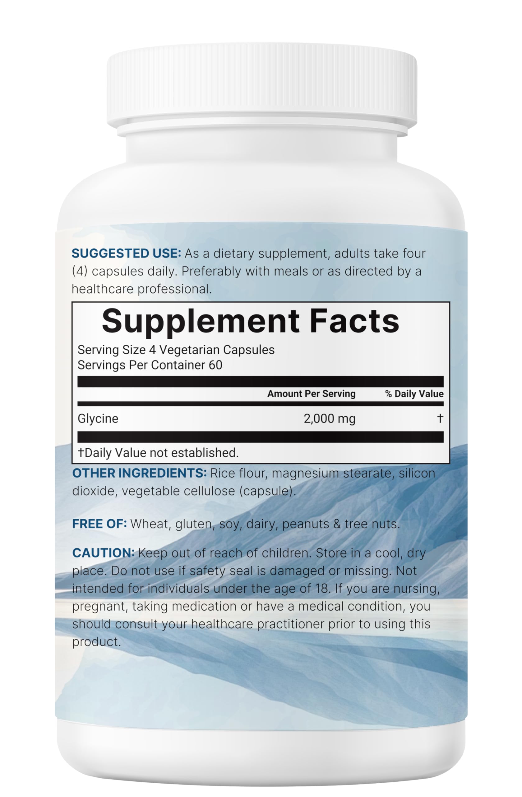 Micro Ingredients Glycine nutrition facts panel for informed dosing