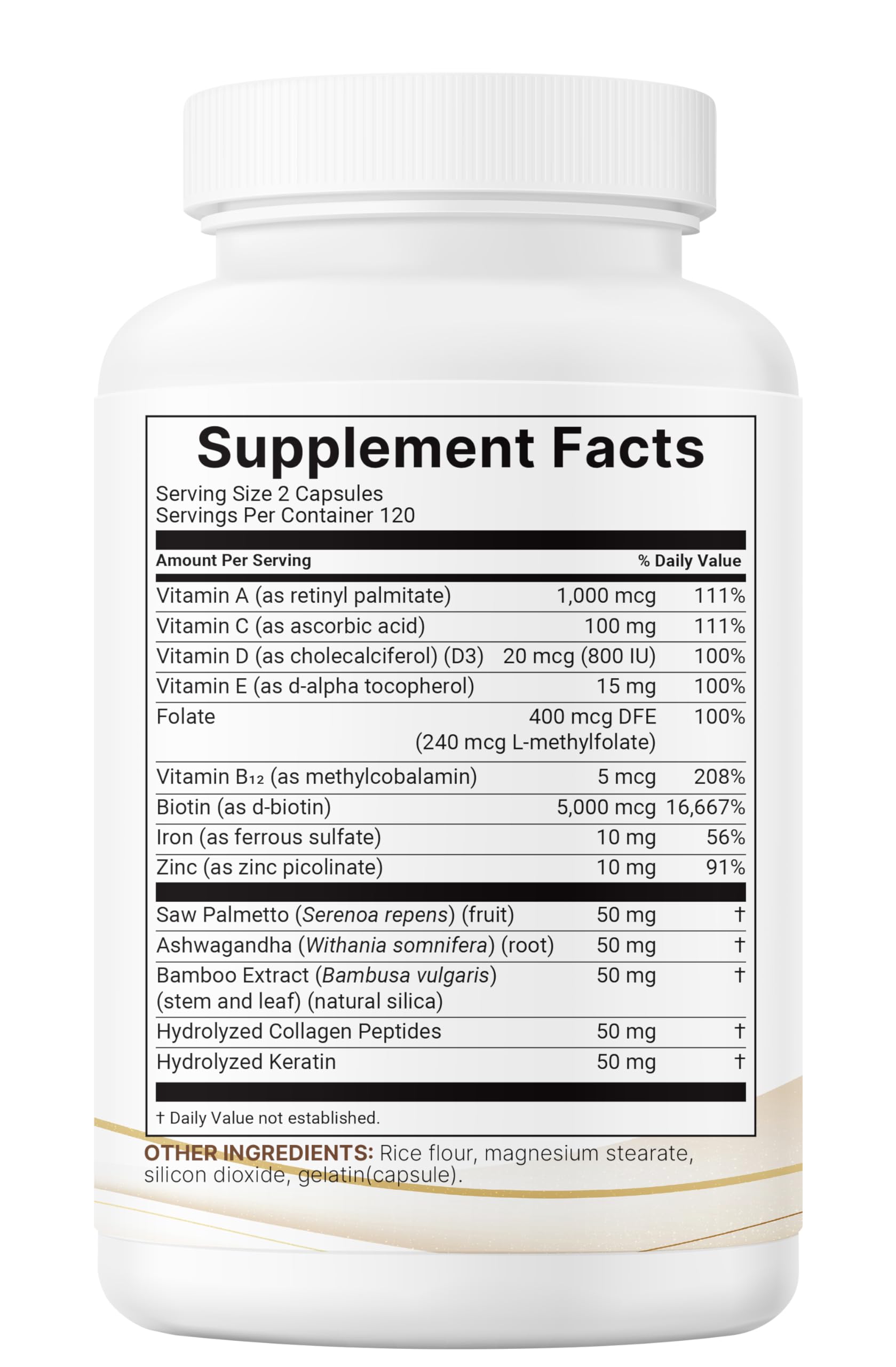 Micro Ingredients Hair Growth Vitamins on a kitchen shelf in a wellness setup
