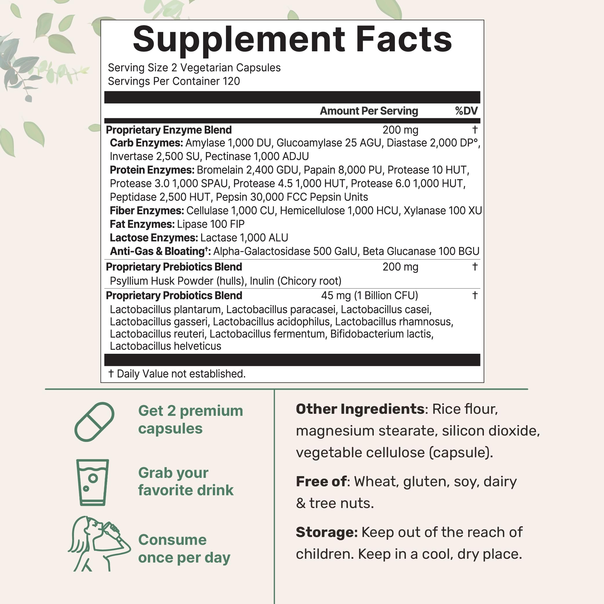 Micro Ingredients ingredients label collection highlighting enzymes prebiotics and probiotics