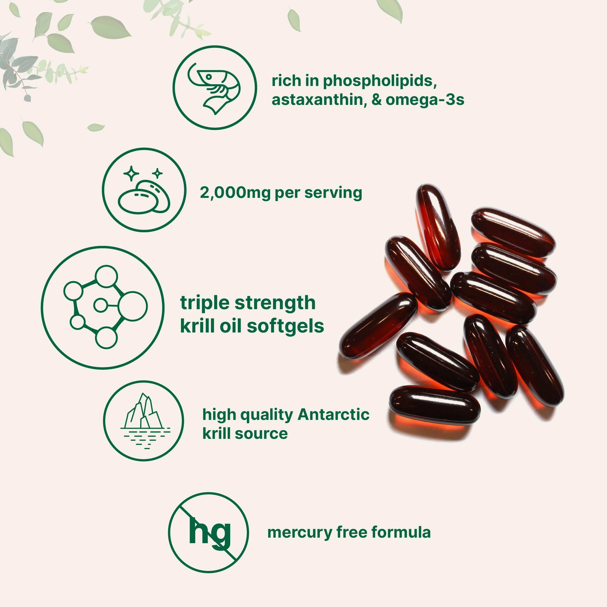 Micro Ingredients Krill Oil with astaxanthin delivers natural antioxidant support in a softgel