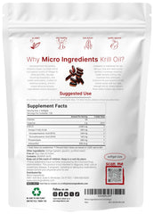 Micro Ingredients krill oil softgels daily dose, convenient omega-3 source with phospholipids