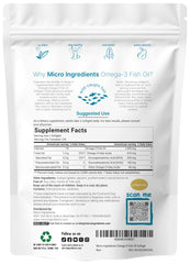 Micro Ingredients lemon-flavored omega-3 softgels ready for daily use.