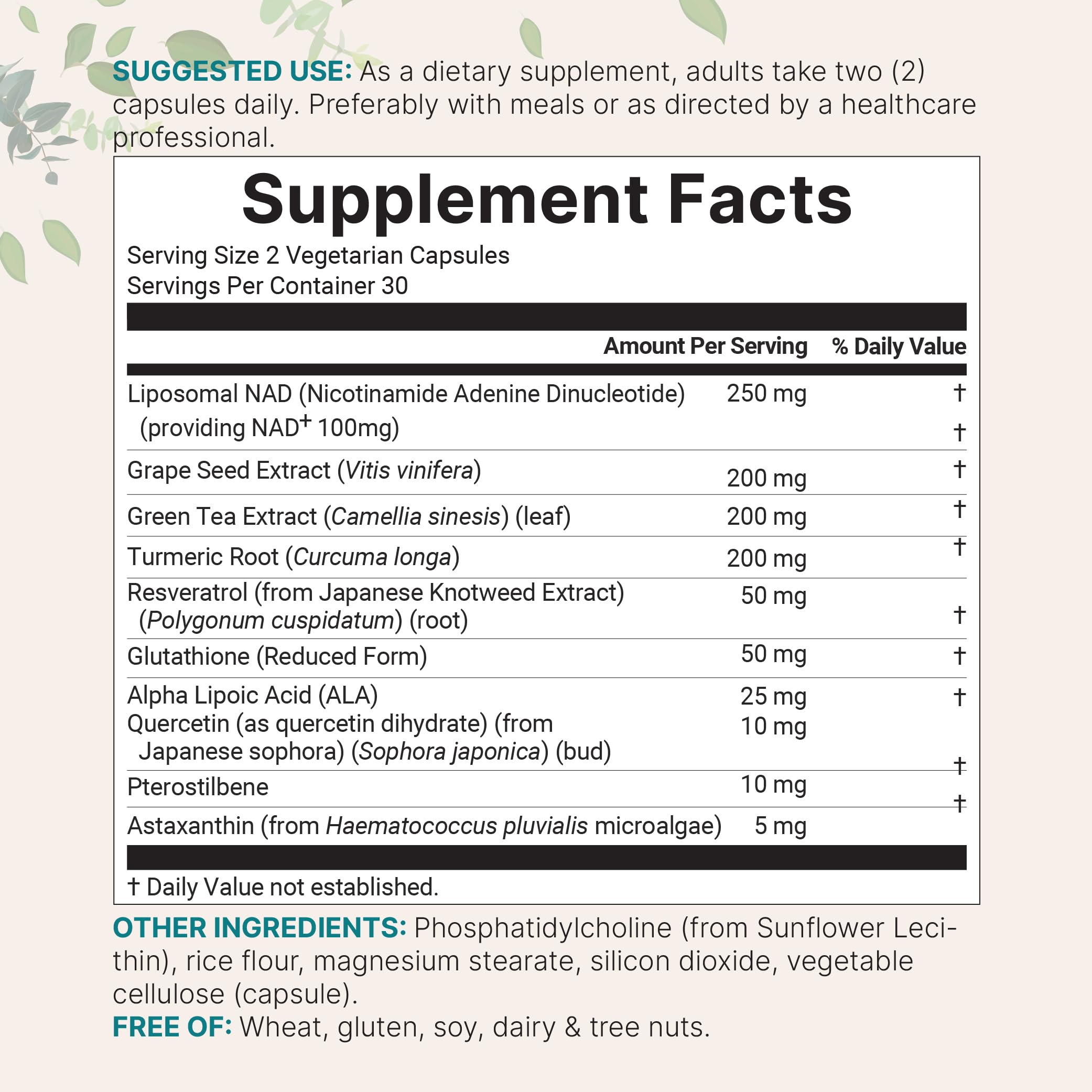 Micro Ingredients Liposomal NAD+ Ultimate capsules closeup for convenient daily supplementation.