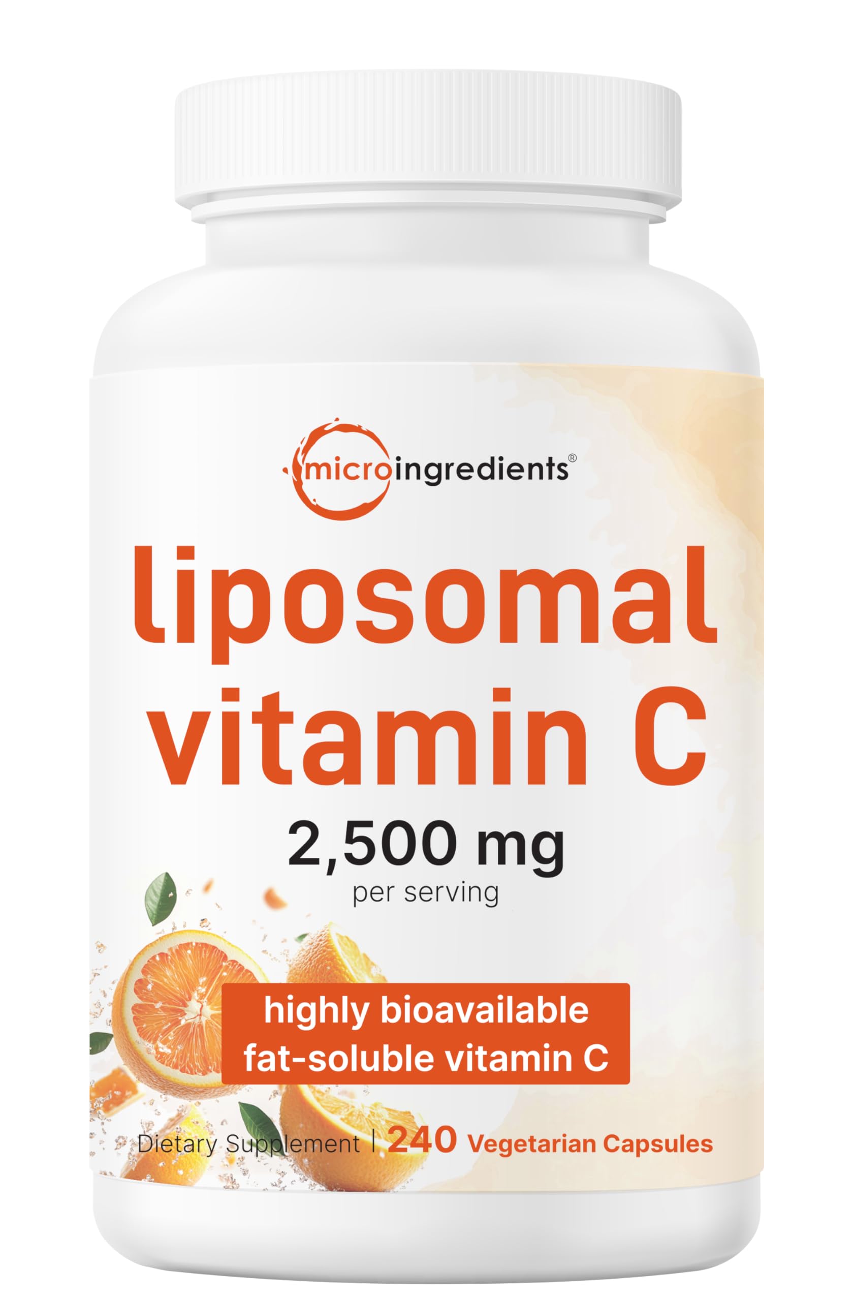 Micro Ingredients liposomal vitamin C bottle on shelf for daily immune support.