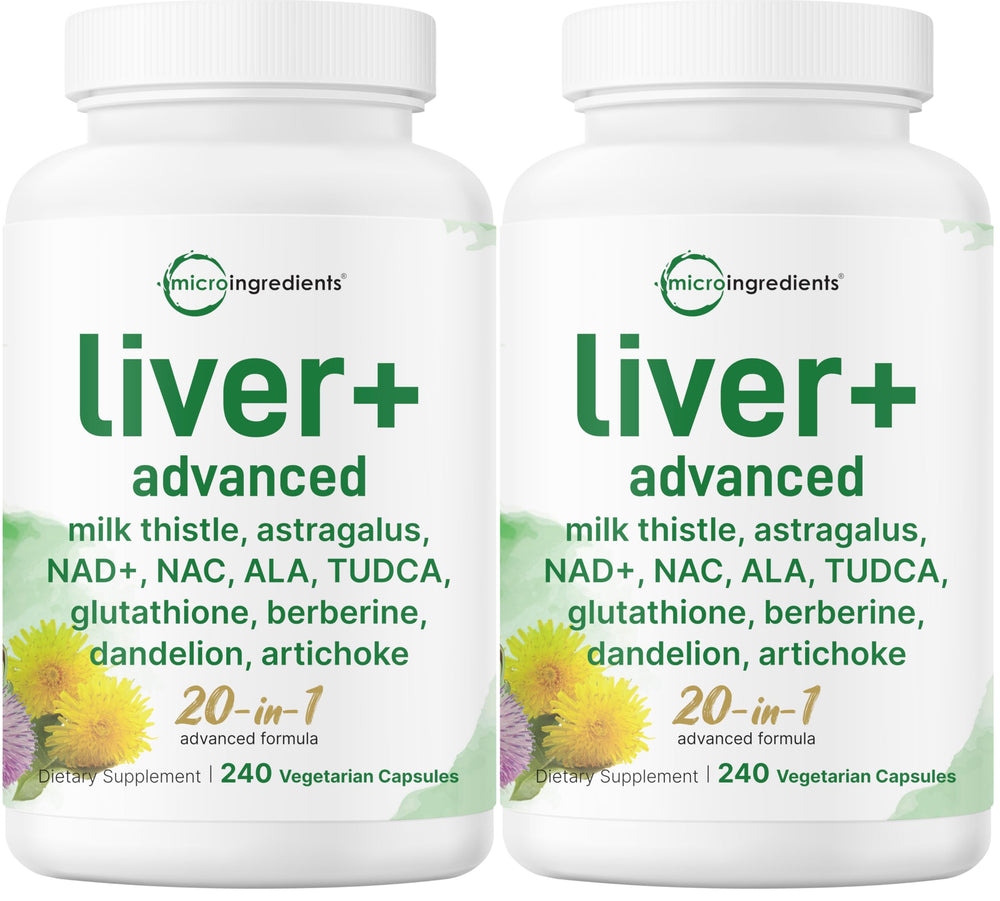 Micro Ingredients Liver Advanced bottle showing packaging for daily wellness.