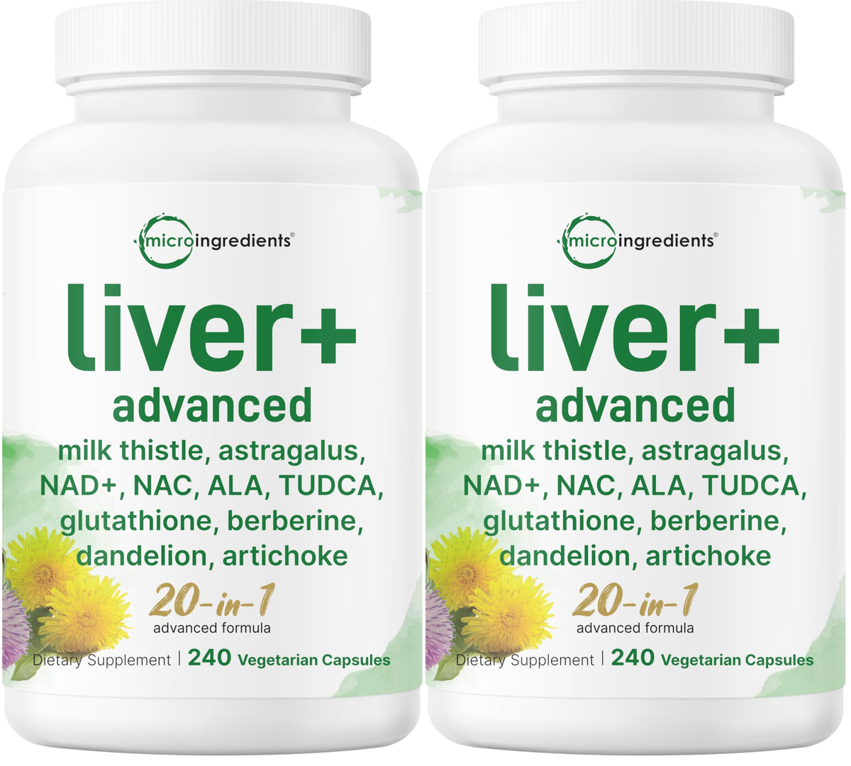 Micro Ingredients Liver Advanced bottle showing packaging for daily wellness.