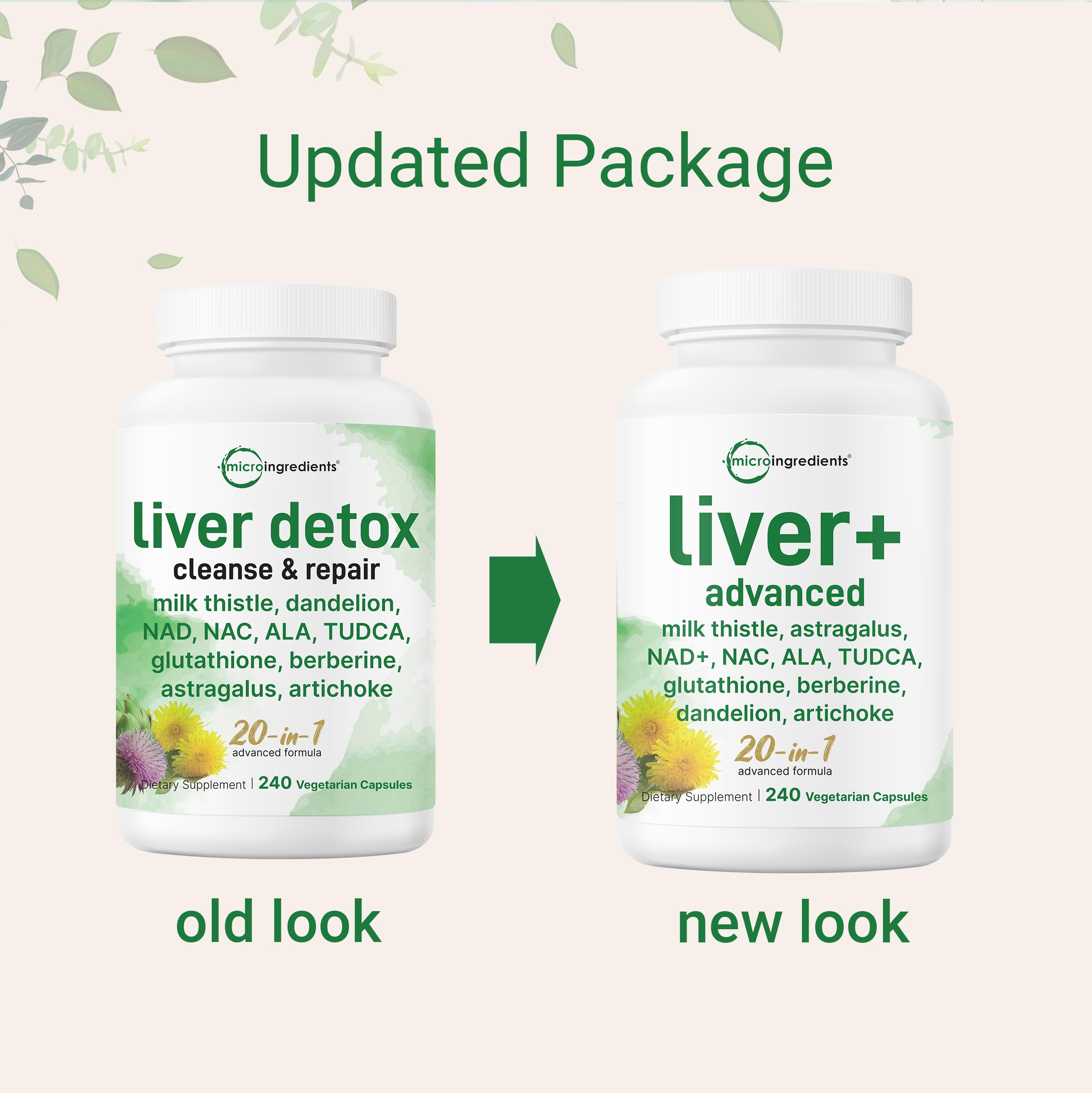 Micro Ingredients Liver Advanced label closeup highlighting key ingredients.