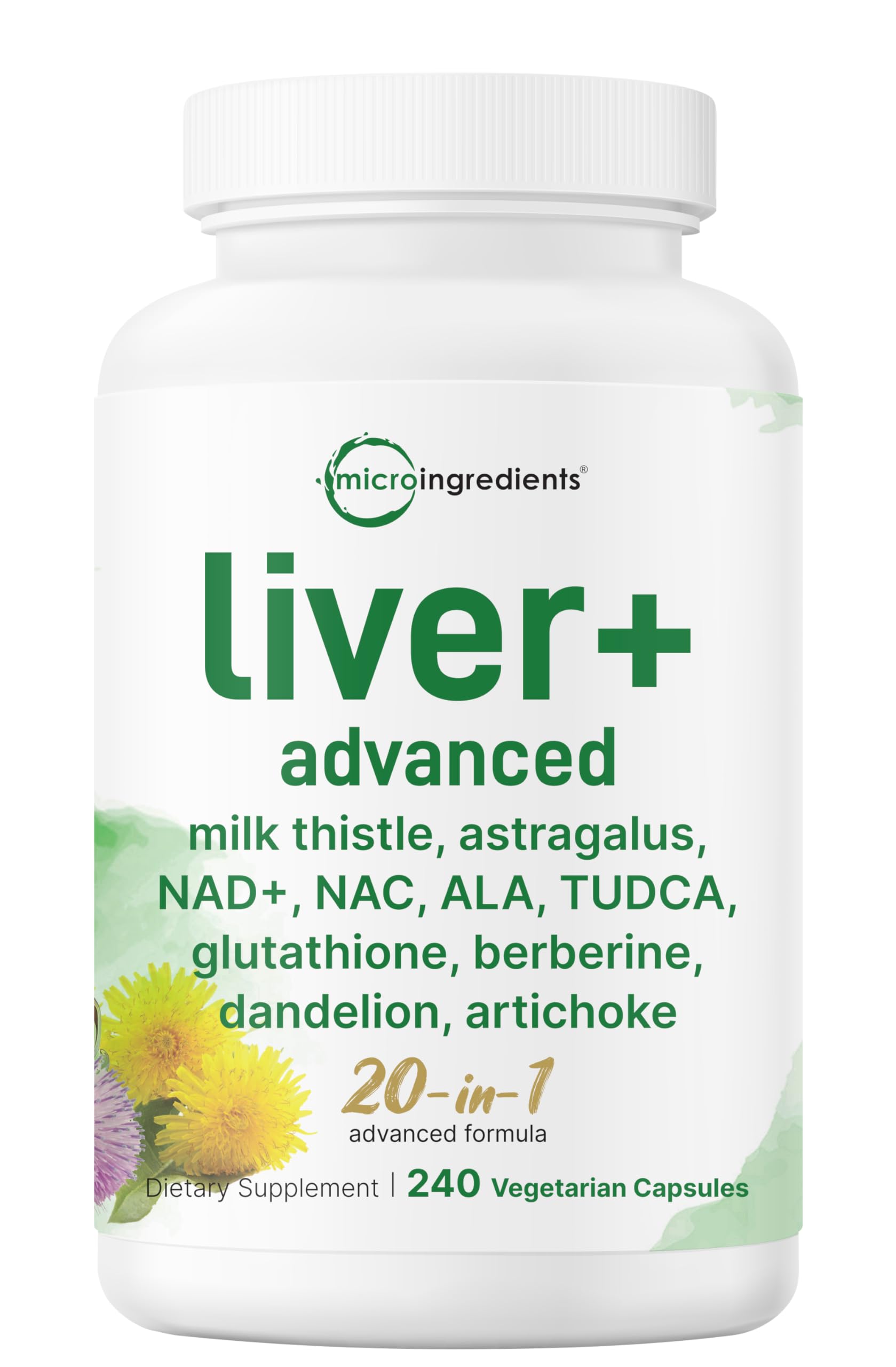 Micro Ingredients Liver Advanced+ bottle ready for daily use