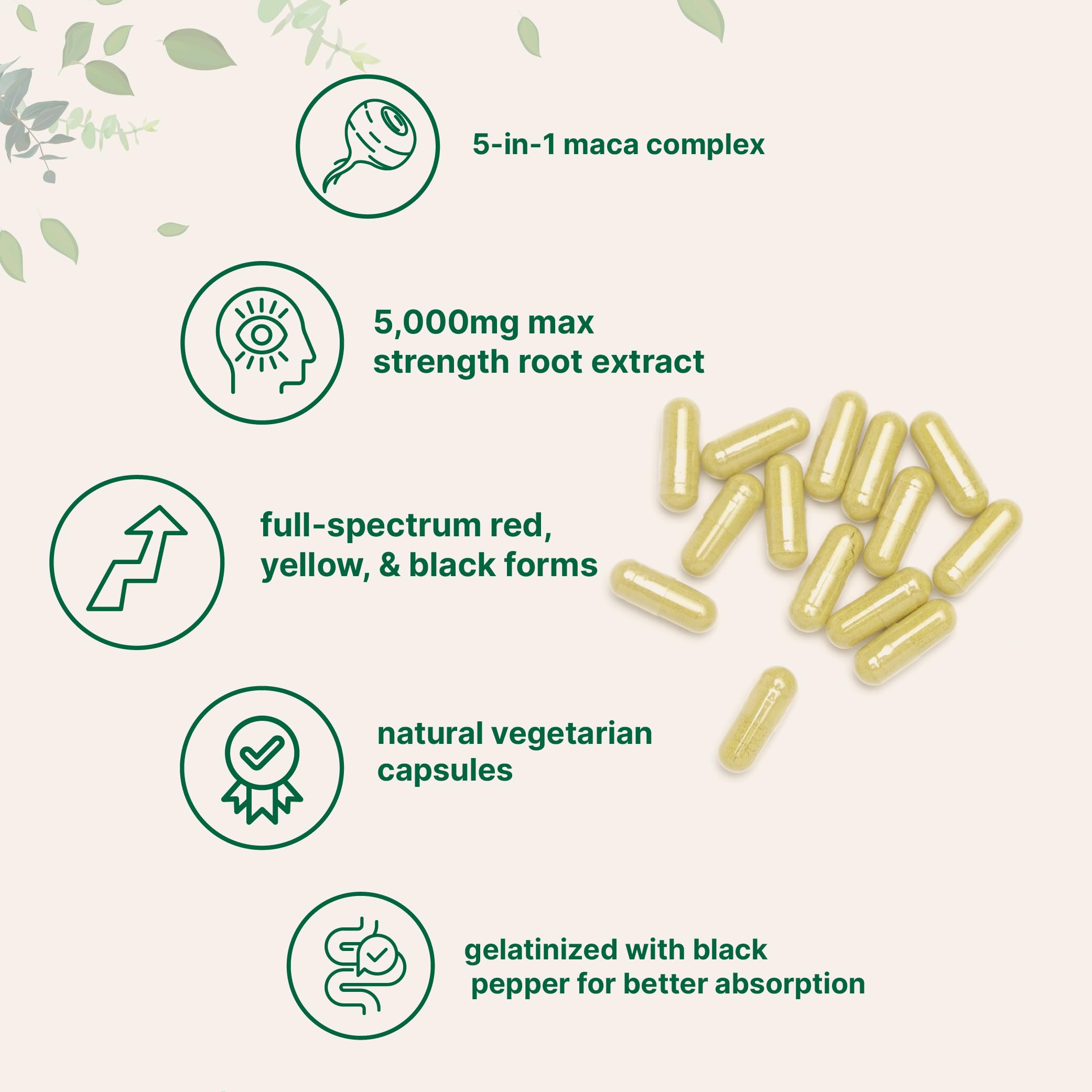 Micro Ingredients maca root capsules pour demonstrates simple dispense and absorption.
