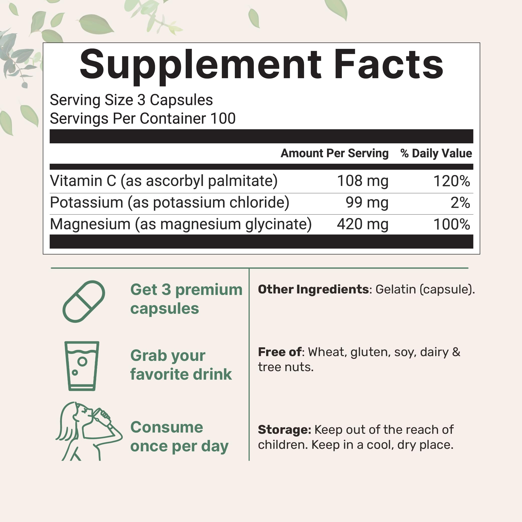 Micro Ingredients Magnesium Glycinate capsules highlight bioavailable minerals for daily vitality.