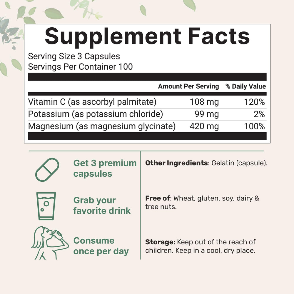 Micro Ingredients Magnesium Glycinate capsules highlight bioavailable minerals for daily vitality.