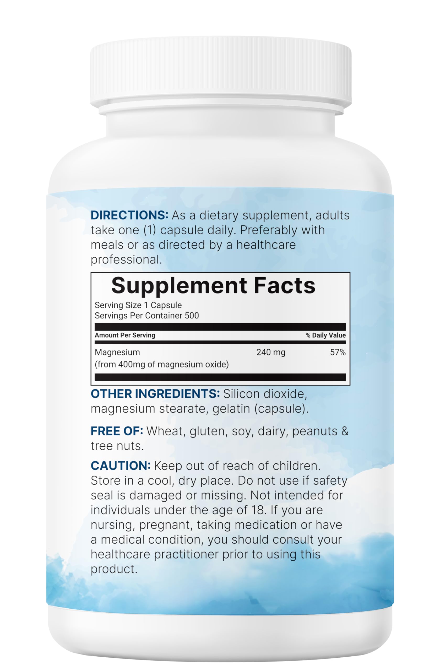 Micro Ingredients Magnesium Oxide capsules in hand for daily supplementation